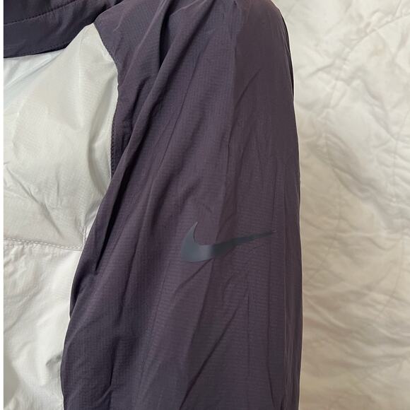 Nike Shield Grey Navy Zip Up Lightweight Nylon Golf Running Jacket Small - Picture 4 of 6